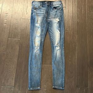 Express ripped skinny denim jeans